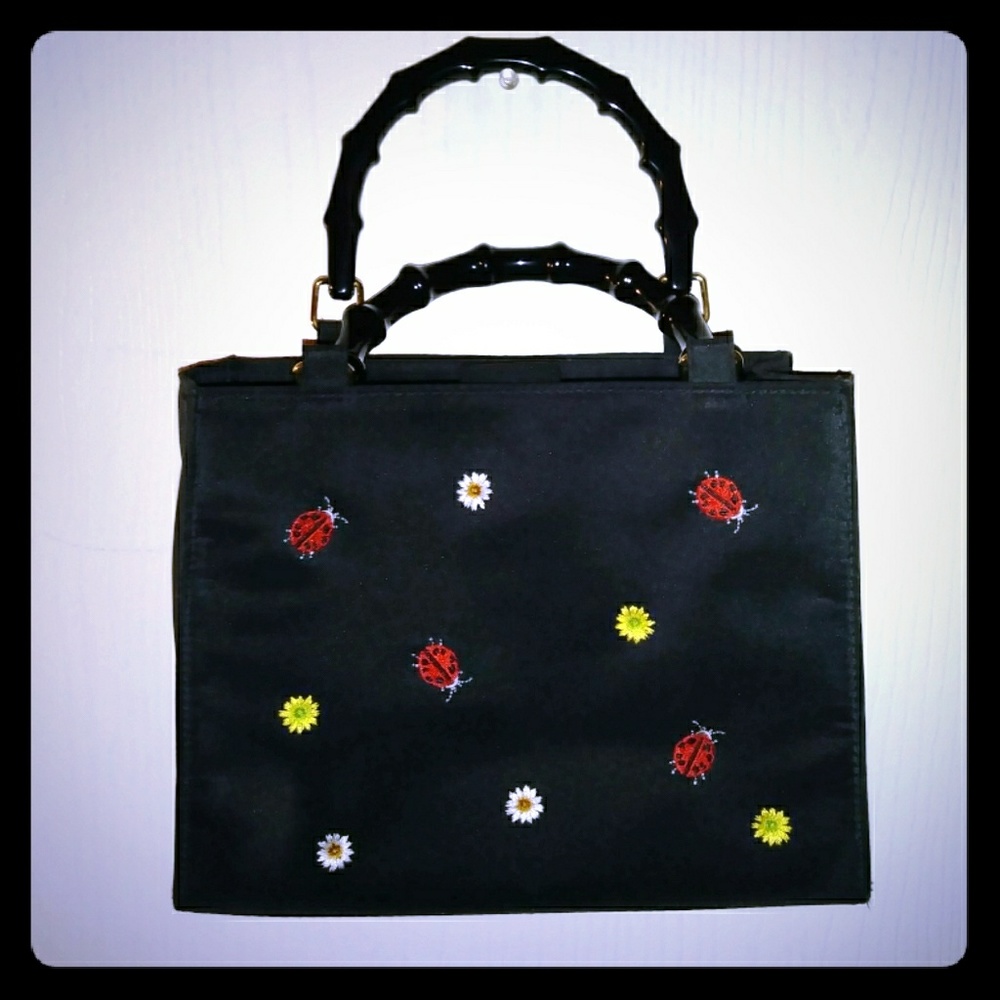 Tiannl Ladybugs/Daisies Handbag